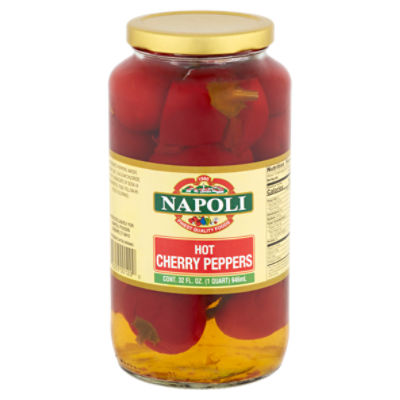 Napoli Hot Cherry Peppers, 32 fl oz