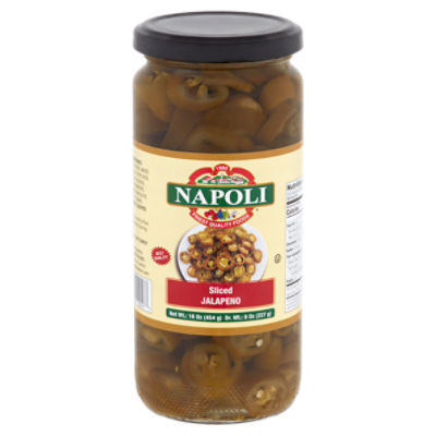 Napoli Hot Sliced Jalapeño Peppers, 16 fl oz