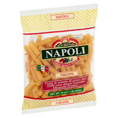 Napoli 15 Rigatoni Macaroni Product, 16 oz