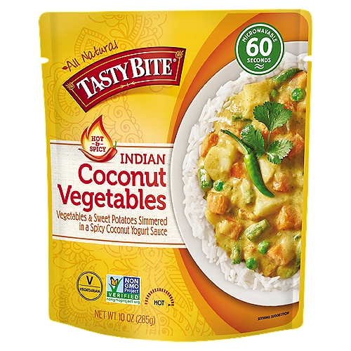 Tasty Bite Hot & Spicy Indian Coconut Vegetables, 10 oz