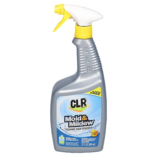 CLR Mold & Mildew Clear Bleach-Free Stain Remover, 32 fl oz
Use On:
✓ Natural Stone/Marble
✓ Fiberglass/Hard Plastics
✓ Wood
✓ Cured, Oil Based Painted Surfaces
✓ Tile
✓ Fabrics/Vinyl/Carpet
✓ Metal