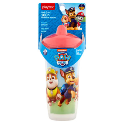 Playtex Sipsters Stage 3 Paw Patrol Spill-Proof, Leak-Proof, break-proof Spout Cup for Boys, 9 Ounce - Pack of 2, Red