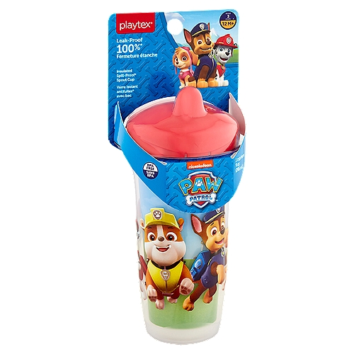 Playtex Nickelodeon Paw Patrol 9 oz Insulated Spill-Proof Spout Cup, Stage 3, 12 M+