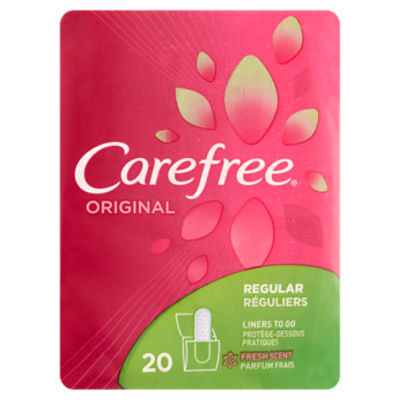 Carefree Original Regular Fresh Scent Liners To Go, 20 count The