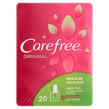 Carefree Original Regular Fresh Scent Liners To Go, 20 count