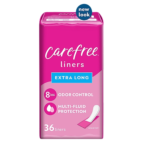 Carefree Acti-Fresh Twist Resist Body Shaped Pantiliners Unscented Extra Long - 36 Count
Unscented*
*Contains odor control ingredient

Carefree Acti-Fresh Body Shape Panty Liners are designed to deliver daily protection that comfortably stays in place so you don't have to. These thin liners feature a quilted design that minimizes bunching and twisting and a Qwik-Dry core that wicks away moisture to keep you feeling clean. Use Carefree Acti-Fresh liners as a part of your everyday feminine hygiene routine to protect against light leaks, unexpected periods and everything in between.