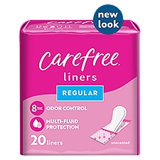 Carefree Acti-Fresh Pantiliners, Twist Resist Body Shaped Unscented Regular, 20 Each