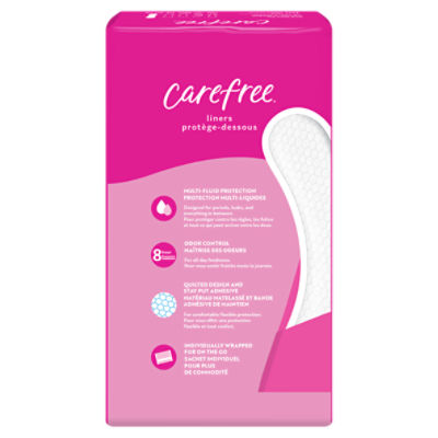 Carefree Original Unscented Long Panty Liners 30 Pack