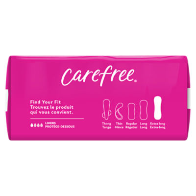  Carefree Panty Liners, Extra Long Liners, Unwrapped