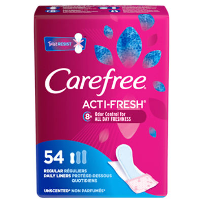 Carefree Panty Liners, Extra Long Liners, Wrapped, Unscented, 93ct  (Packaging May Vary)