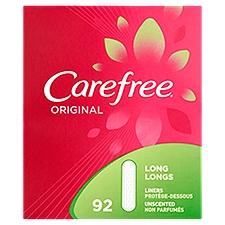 Carefree Liners, Original Long Unscented, 92 Each