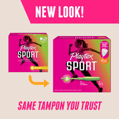 Playtex Super Absorbency Sport Tampons, Unscented, 36 count (Pack of 3) :  : Health & Personal Care