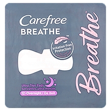 Carefree Pads Overnight Ultra Thin, 12 Each