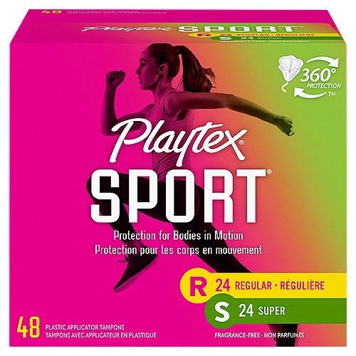 Playtex Sport Plastic Tampon Multi-Pack 48 Count
