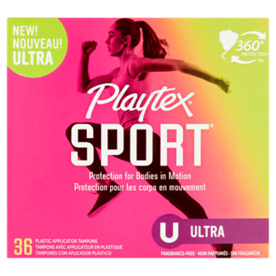 Playtex Sport Ultra Plastic Applicator Tampons, 36 count