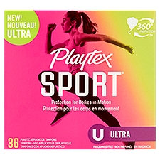 Playtex Sport Ultra Plastic Applicator Tampons, 36 count