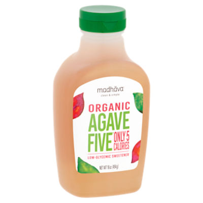 Madhava Organic Agave Five Low-Glycemic Sweetener, 16 oz