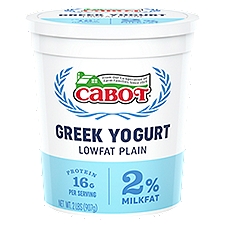 Cabot Creamery Cabot Greek Plain Lowfat Yogurt, 2 lbs, 32 Ounce