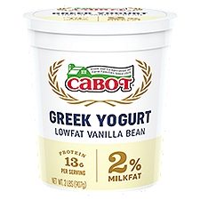 Cabot Creamery Cabot Greek Vanilla Bean Lowfat, Yogurt, 32 Ounce