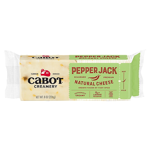 Cabot Creamery Pepper Jack Natural Cheese, 8 oz
