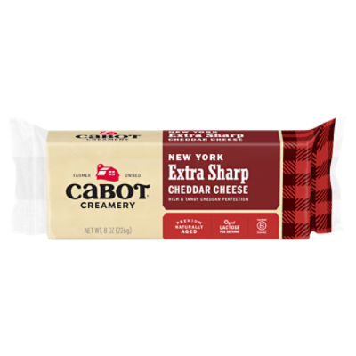 Cabot Creamery New York Extra Sharp Cheddar Cheese, 8 oz, 8 Ounce