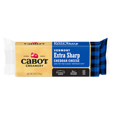 Cabot Creamery Vermont Extra Sharp Cheddar Cheese, 8 oz ShopRite