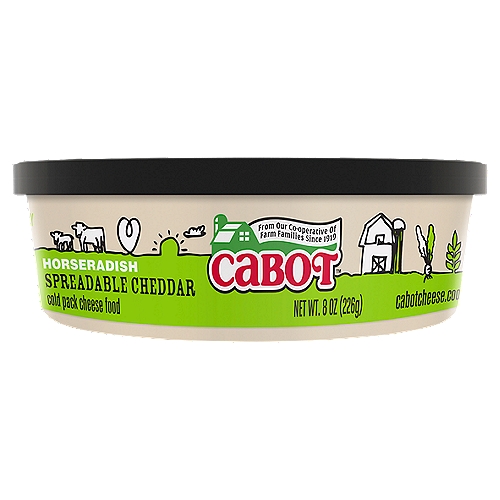 Cabot Horseradish Spreadable Cheddar Cheese, 8 oz