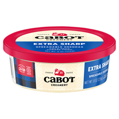 Cabot Extra Sharp Spreadable Cold Pack Cheese Food, 8 oz