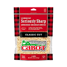 Cabot Seriously Sharp White Cheddar Shred, 8 Ounce