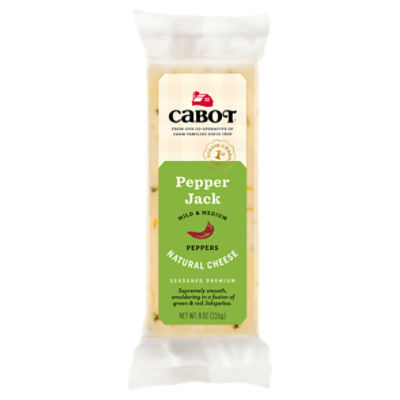 Cabot Pepper Jack Cheese, 8 oz, 8 Ounce