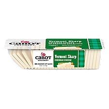 Cabot Vermont Sharp White Cheddar Cracker Cut Slices, 7 Ounce