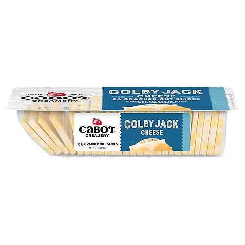 Cabot Colby Jack Cheese Cracker Cuts, 7 oz
No artificial Growth Hormone*
*The FDA has stated that there is no significant difference between milk from rBST treated and untreated cows.