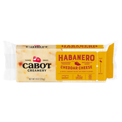 Cabot Creamery Habanero Cheddar Cheese, 8 oz, 8 Ounce