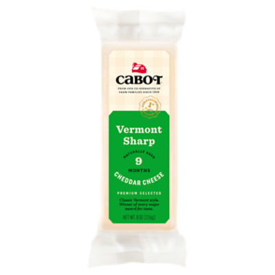 Сabot Vermont Sharp Cheddar Cheese, 8 oz, 8 Ounce