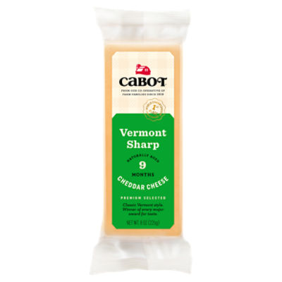Cabot Vermont Sharp Yellow Cheddar Cheese, 8 oz