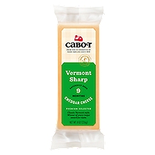 Cabot Cheese, Vermont Sharp Yellow Cheddar, 8 Ounce