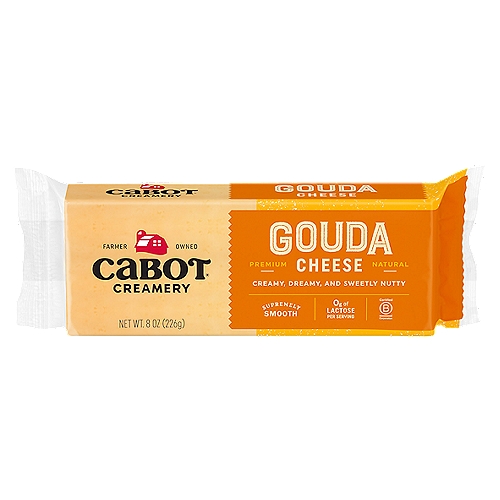Cabot Creamery Gouda Premium Natural Cheese, 8 oz