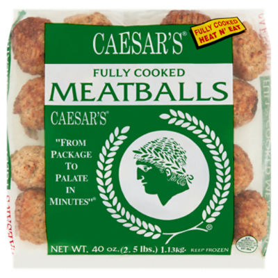 Caesar's Fully Cooked Meatballs, 40 oz