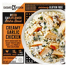Caesar's Kitchen Creamy Garlic Chicken Riced Cauliflower Bistro Bowl, 9 oz