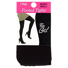 On the Go! Black Footed Tights, Size Small, 1 count