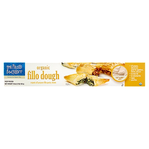 The Fillo Factory Organic Fillo Dough All Purpose Pastry Sheets, 16 oz
From savory to sweet... Go ahead, get creative!