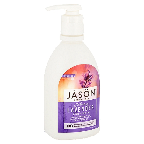 Jāsön Calming Lavender Body Wash, 30 fl oz
Nourish your skin with botanical surfactants plus vitamin E and pro-vitamin B5 for a gentle, healthful cleanse. Calming lavender and marigold extracts soothe the skin, and give your body with a smoother, petal-soft touch.