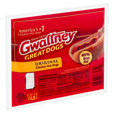 Gwaltney Great Dogs Original Chicken Hot Dogs, 8 each