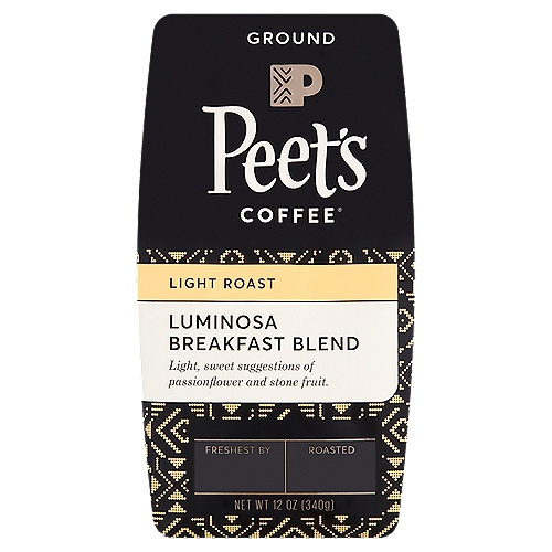 Peet's Coffee Luminosa Breakfast Blend Light Roast Ground Coffee, 12 oz