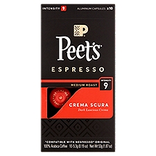 Peet's Medium Roast Crema Scura Espresso Coffee, 0.19 oz, 10 count