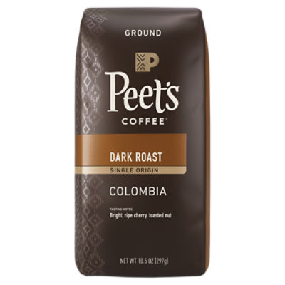 Peet's Coffee Colombia Single Origin Dark Roast Ground Coffee, 10.5 oz