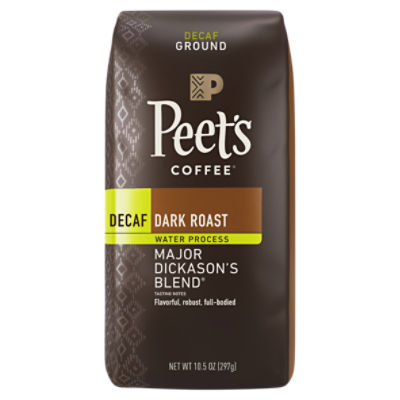Peet's Coffee Major Dickason's Blend Decaf Dark Roast Ground Coffee, 10
