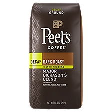 Peet's Coffee & Tea Dark Roast Decaf Major Dickason's Blend Ground Cof, 10.5 Ounce