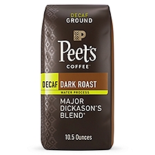 Peet's Coffee Major Dickason's Blend Decaf Dark Roast Ground Coffee, 10.5 oz