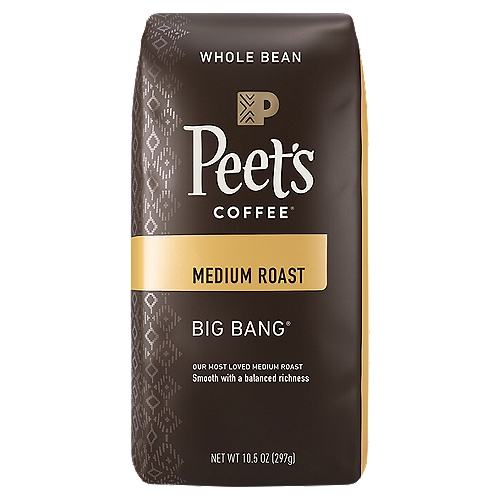 Peet's Coffee Big Bang Medium Roast Whole Bean Coffee, 10.5 oz